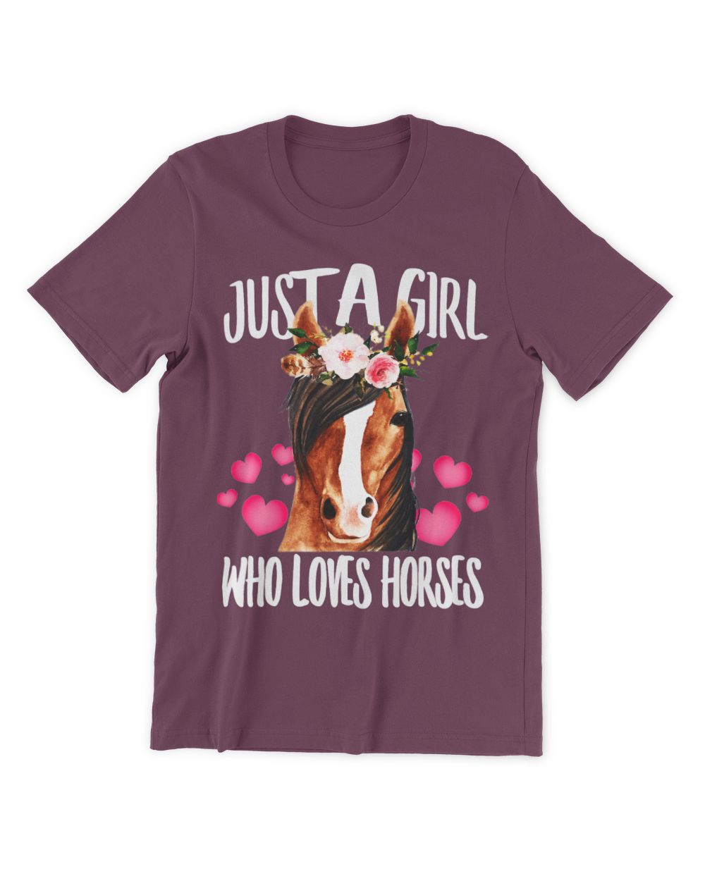Just A Girl Who Loves Horses, Riding Love-r Birth-day T-Shirt (1)